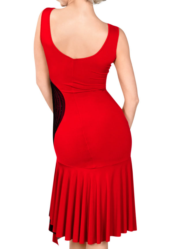 Swirl Latin Dress Red <br/> P17120035-02