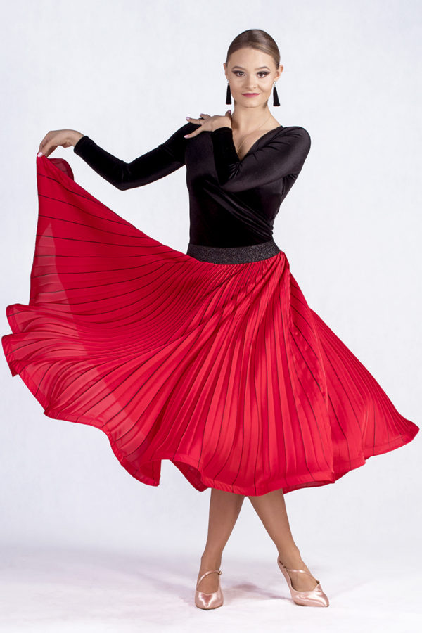 Marilyn Pleated Skirt Red<br/> P19120011-02