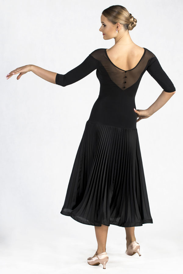 5th Ave Pleated Dress Black <br/> P19120014-01