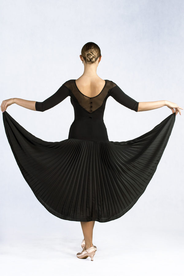 5th Ave Pleated Dress Black <br/> P19120014-01