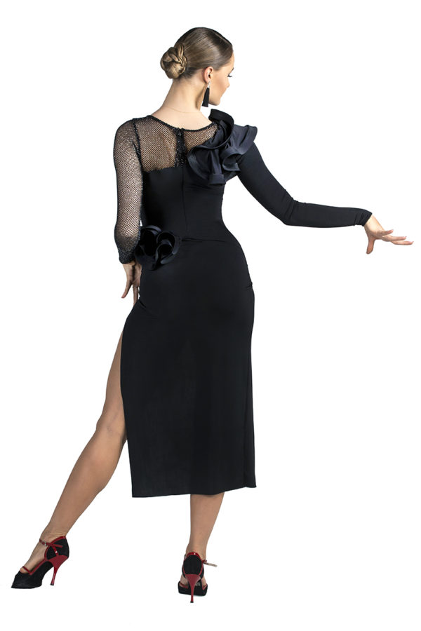 Broadway Frill Dress Black <br/> P19120015-01