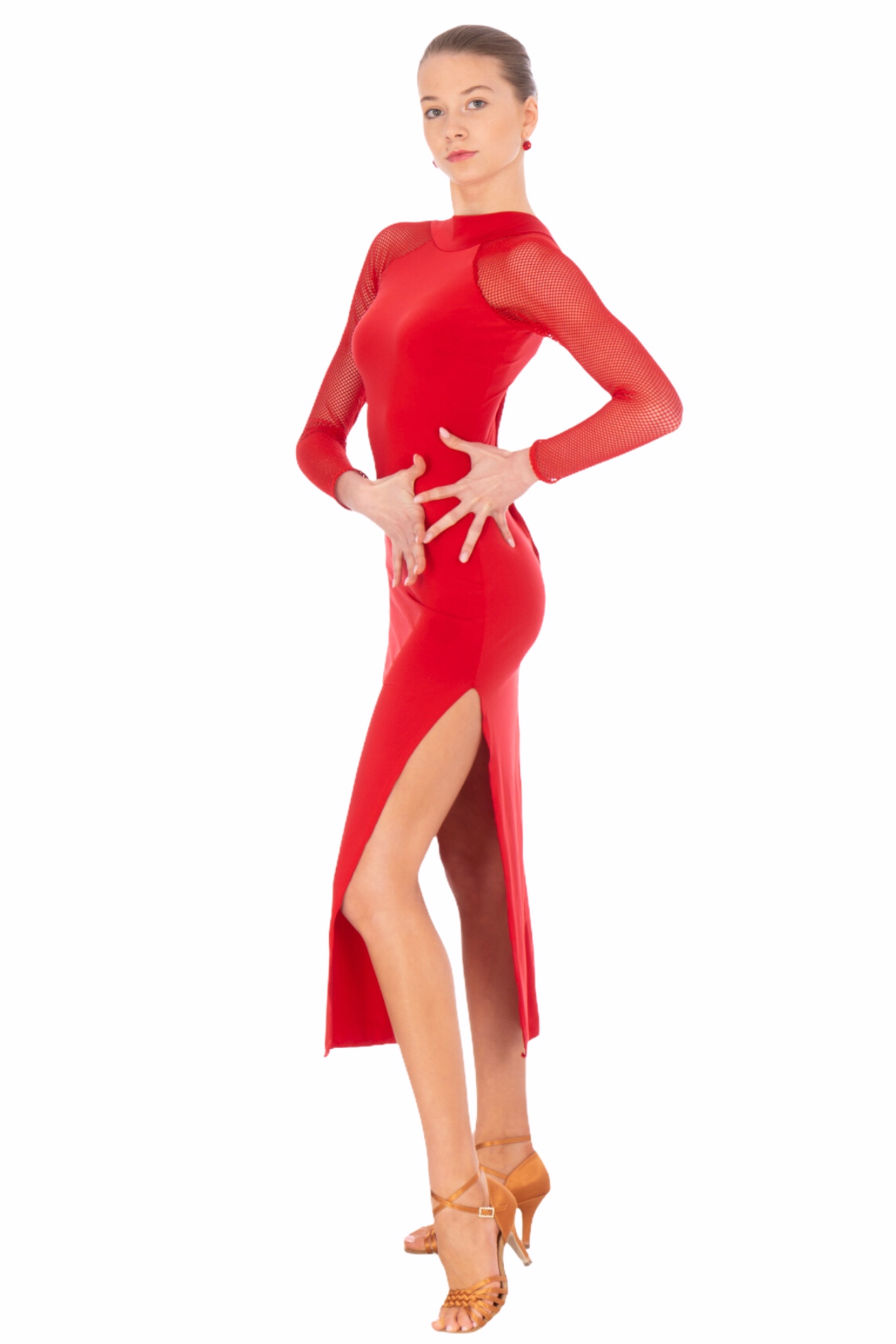 Olivia Latin Dress Red / P20120005-02 | DANCEBOX