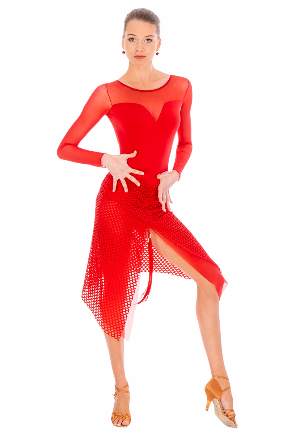 Sofia Latin Dress Red / P20120006-02 | DANCEBOX
