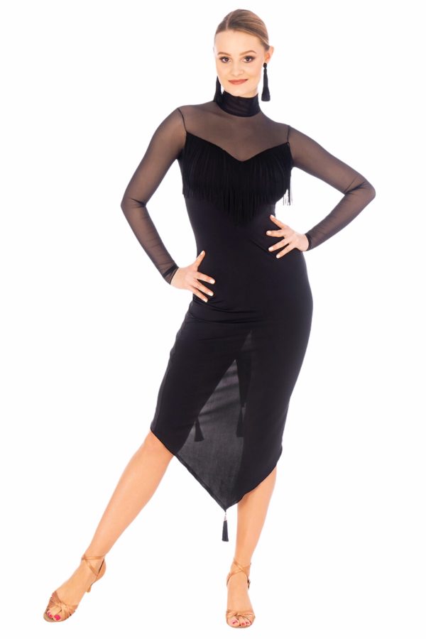 Figaro Latin Dress Black <br/> P20120010-01