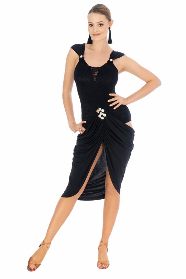 Sandra Latin Dress Black <br/> P20120013-01