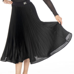 Robin Pleated Ballroom Skirt Black <br/> G20120015-01