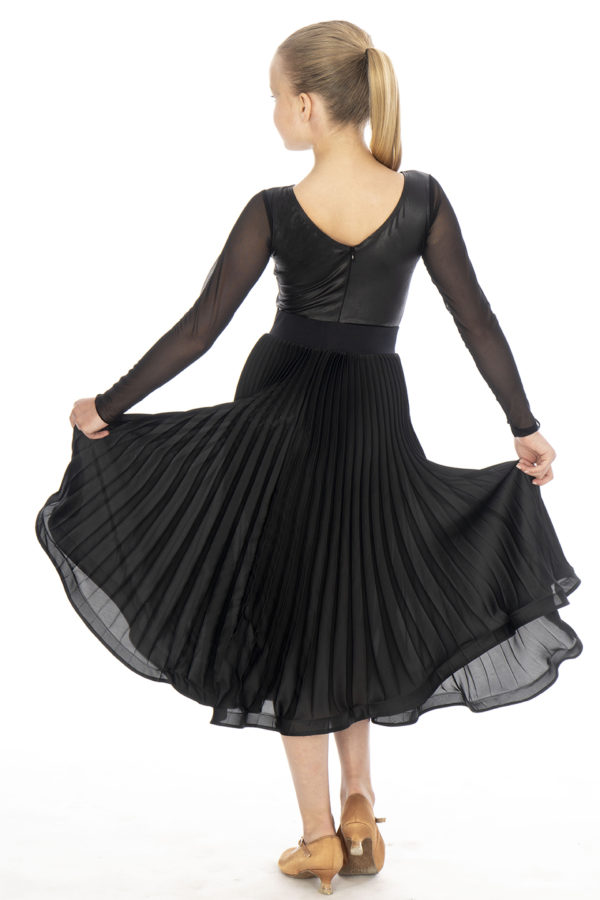 Robin Pleated Ballroom Skirt Black <br/> G20120015-01