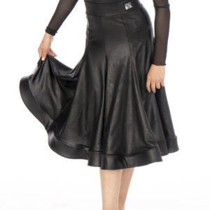 Rihanna Soft Leather Ballroom Skirt Black <br/> G20120016-01