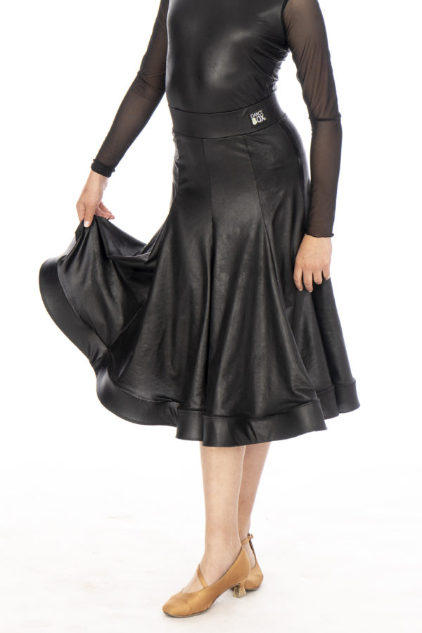 Rihanna Soft Leather Ballroom Skirt Black <br/> G20120016-01