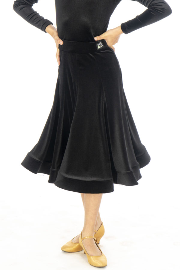 Lorde Ballroom Velvet Skirt Black <br/> G20120012-01