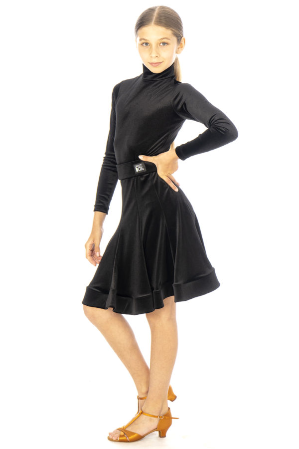 Jessie Latin Velvet Skirt Black <br/> G20120014-01