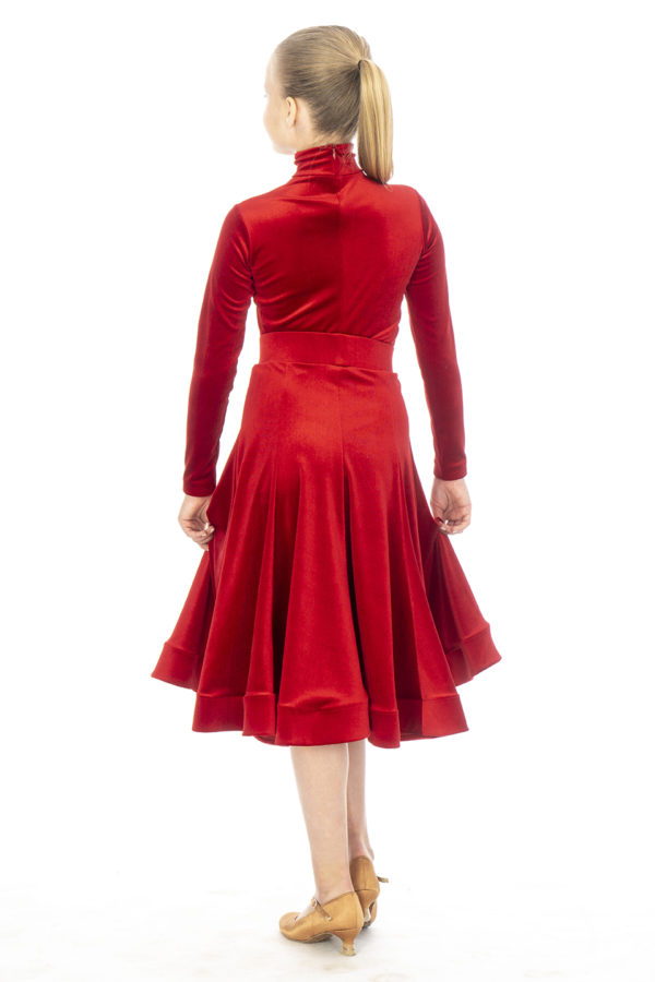 Lorde Ballroom Velvet Skirt Red <br/> G20120012-02