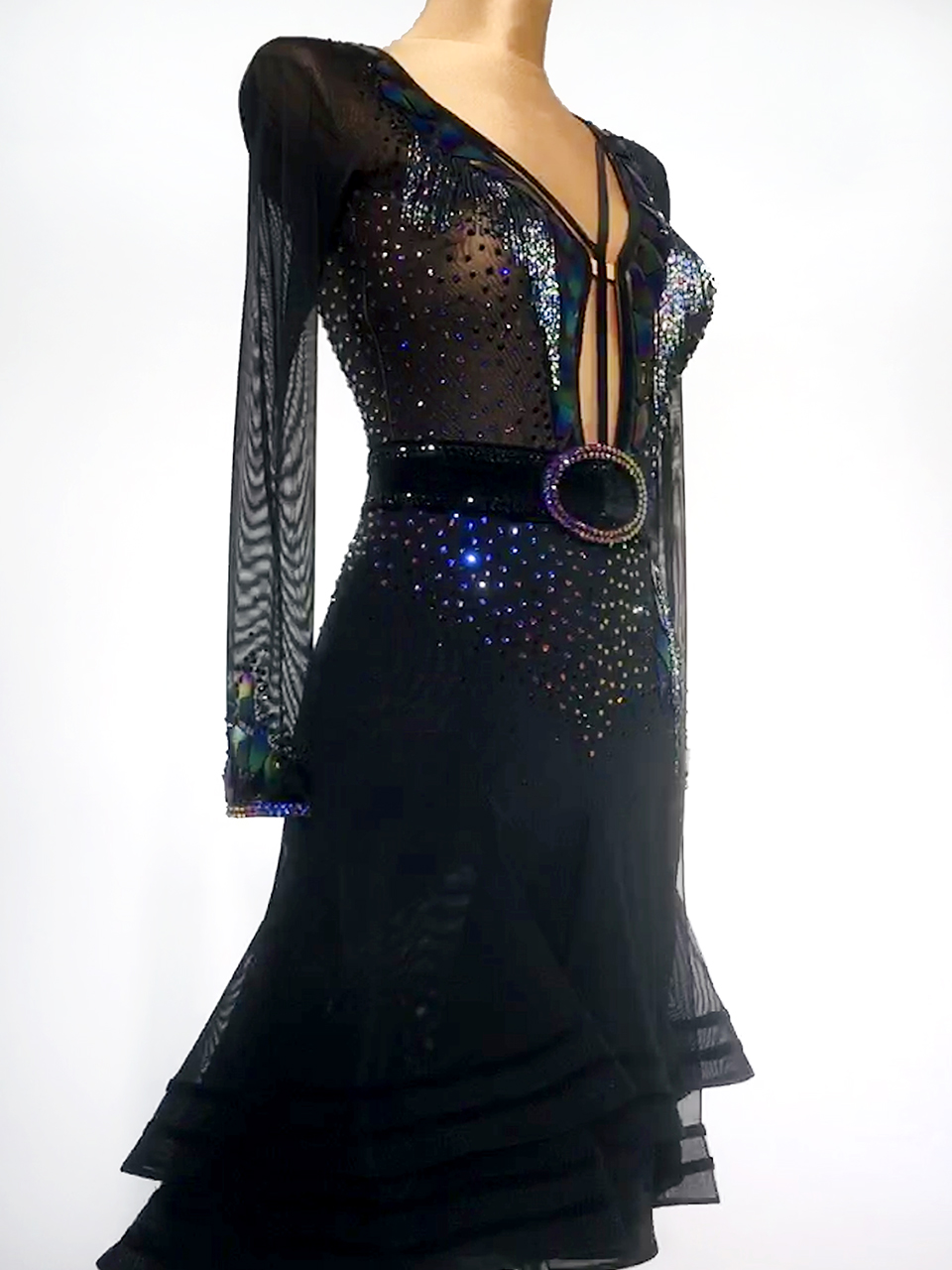 Rainbow Mirror Latin Dress / HC20013 | DANCEBOX