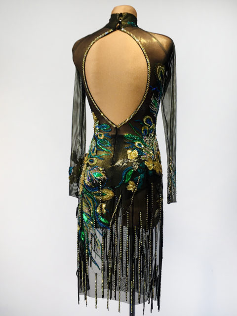 Peacock Latin Dress / HC20007 | DANCEBOX
