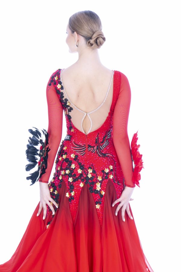 Red Cherry Blossom Ballroom Dress <br/> HC20012