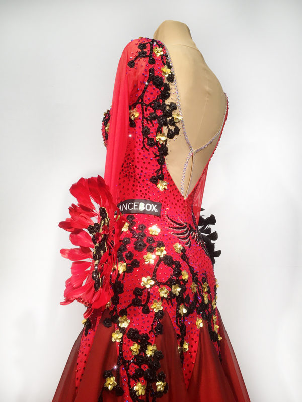 Red Cherry Blossom Ballroom Dress <br/> HC20012