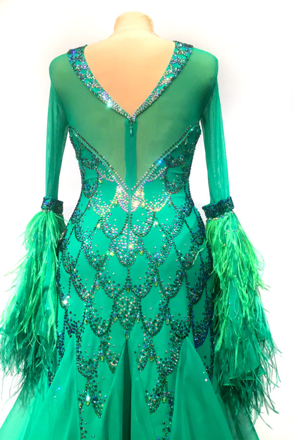 Emerald Fish Scale Ballroom Dress <br/> HC20020