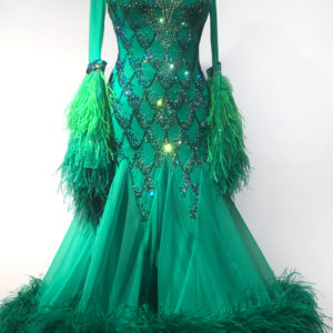 Emerald Fish Scale Ballroom Dress <br/> HC20020