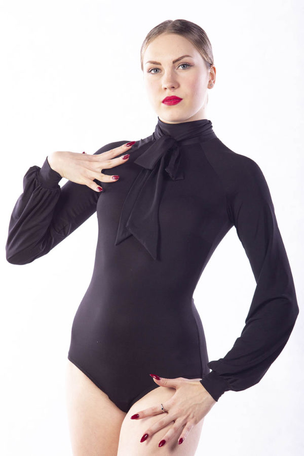 Isabell Neck Tie Body-Black <br/> P17120030-01