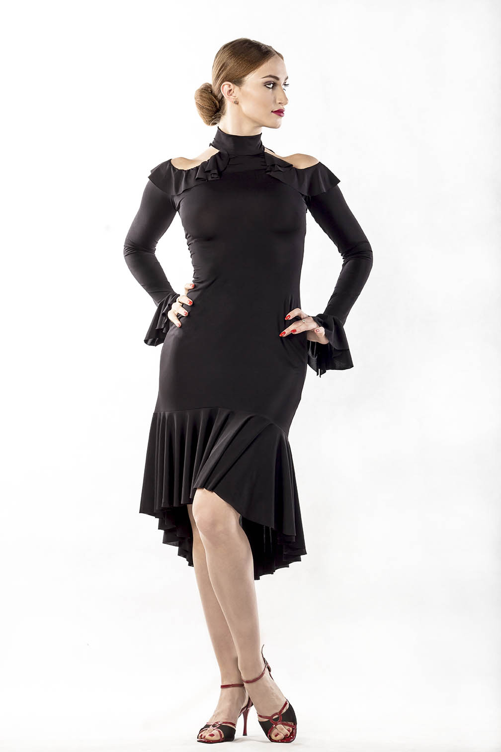 Flamenco Dress Black / P16120026-01 | DANCEBOX