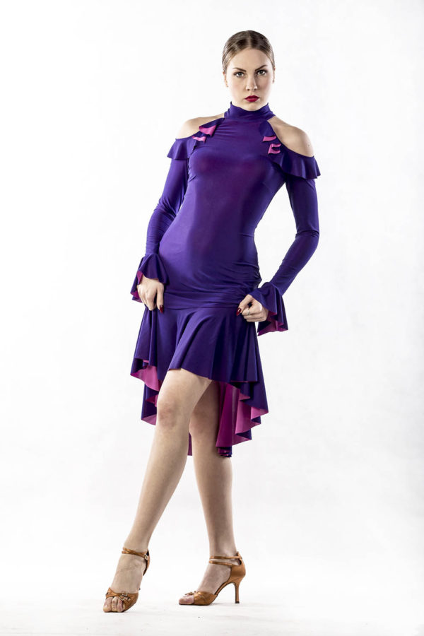 Flamenco Dress Purple Pink <br/> P16120026-03