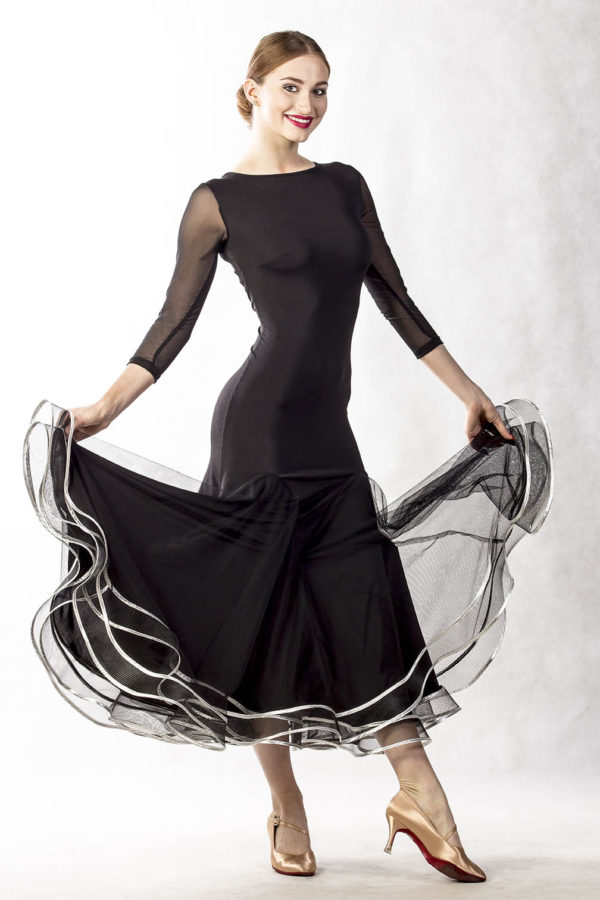 Silver Wave Dress Black <br/> P17120036-01