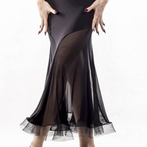 Hour Glass Ballroom Skirt-Black<br/> P14120048-01