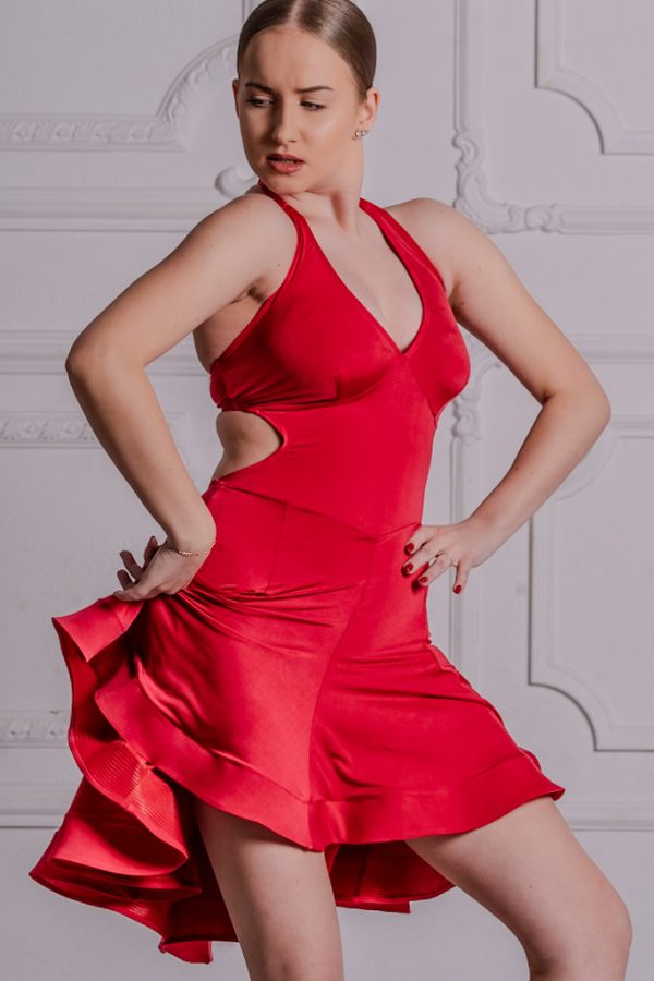 Aurelie Latin Dress Red <br/> P23120005-02