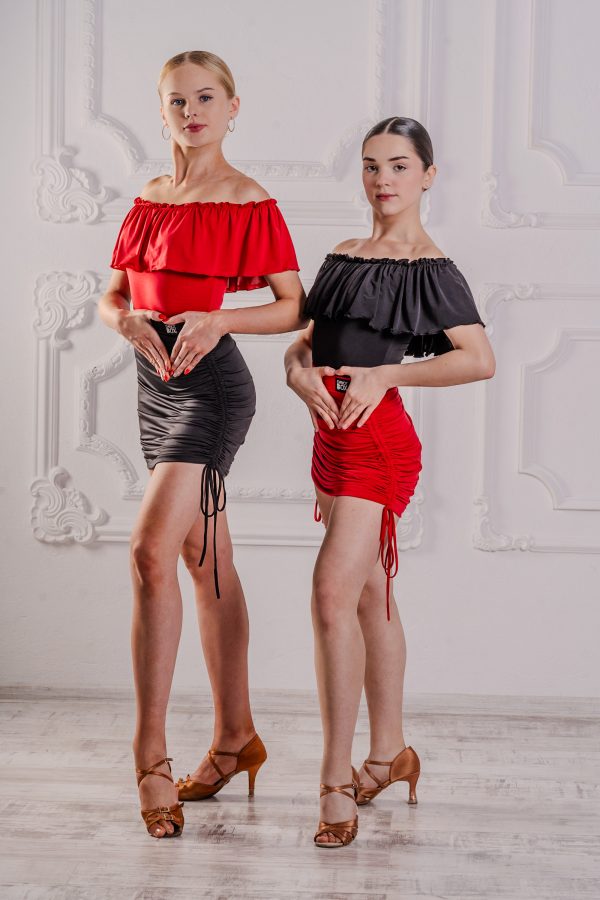 Caroline Latin Skirt Red <br/> P23120017-02