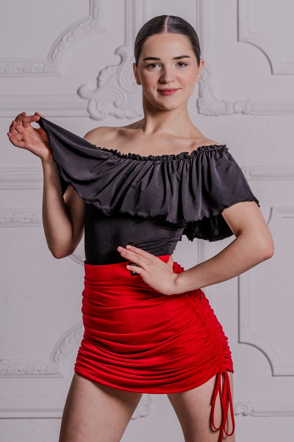 Caroline Latin Skirt Red <br/> P23120017-02