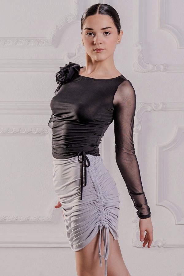 Caroline Latin Skirt Grey <br/> P23120017-04