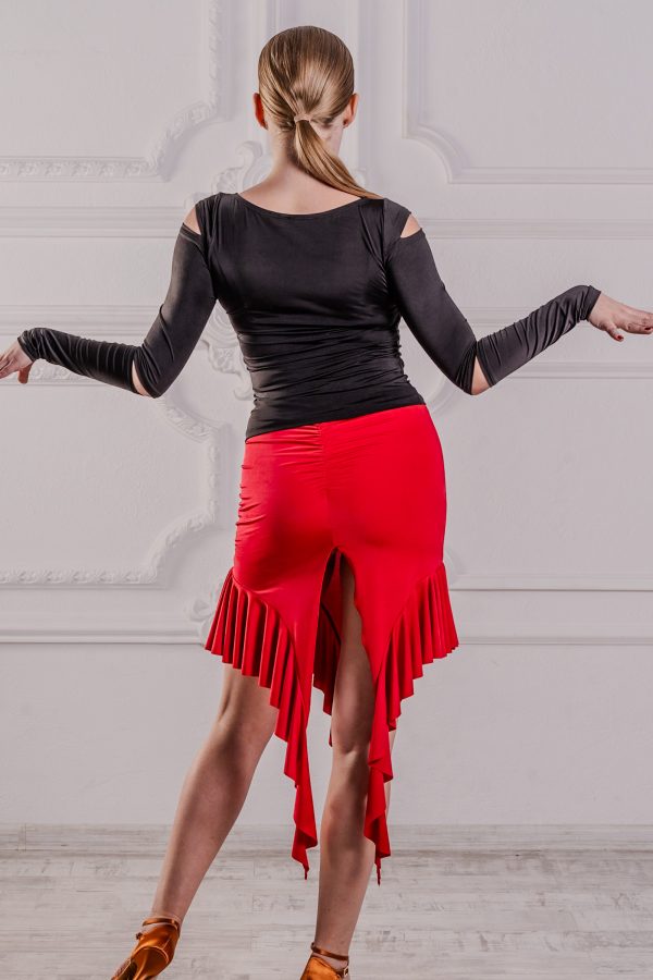Mia Latin Skirt Red <br/> P23120028-02
