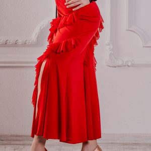 Ava Ballroom Skirt-Red<br/> P23120031-02