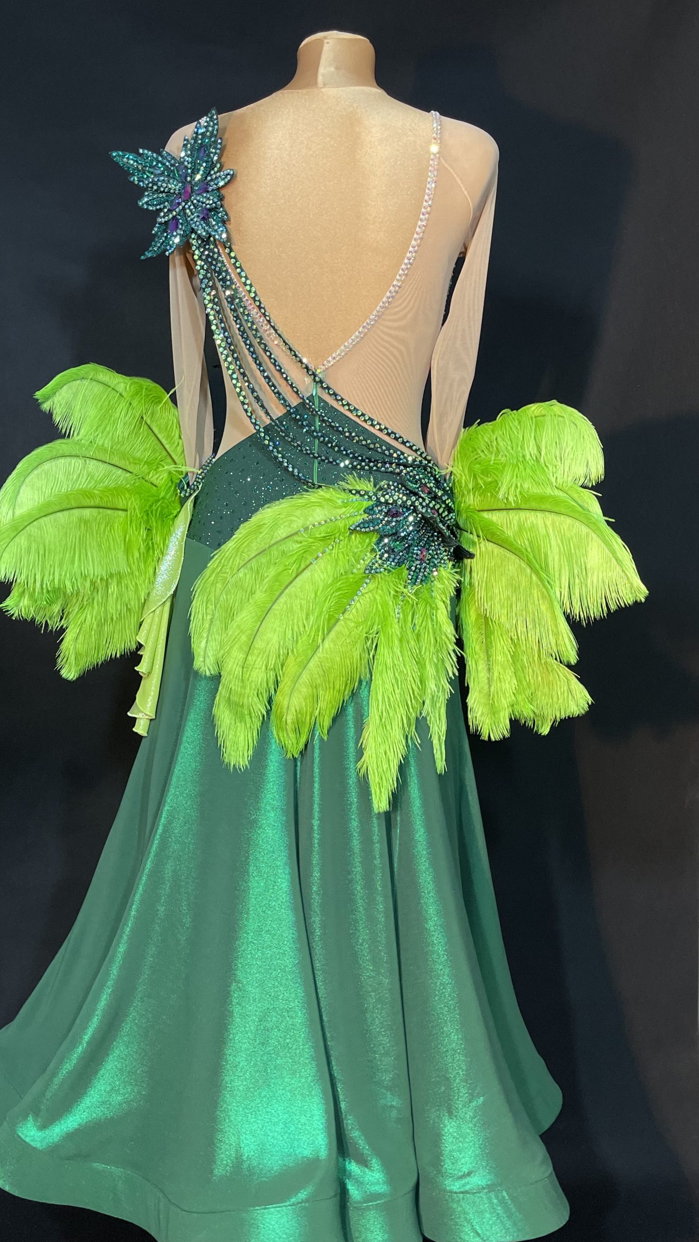 Forest Green Ballroom Dress <br/> HC20038 Forest Green Ballroom Dress / HC20038 - Image 2