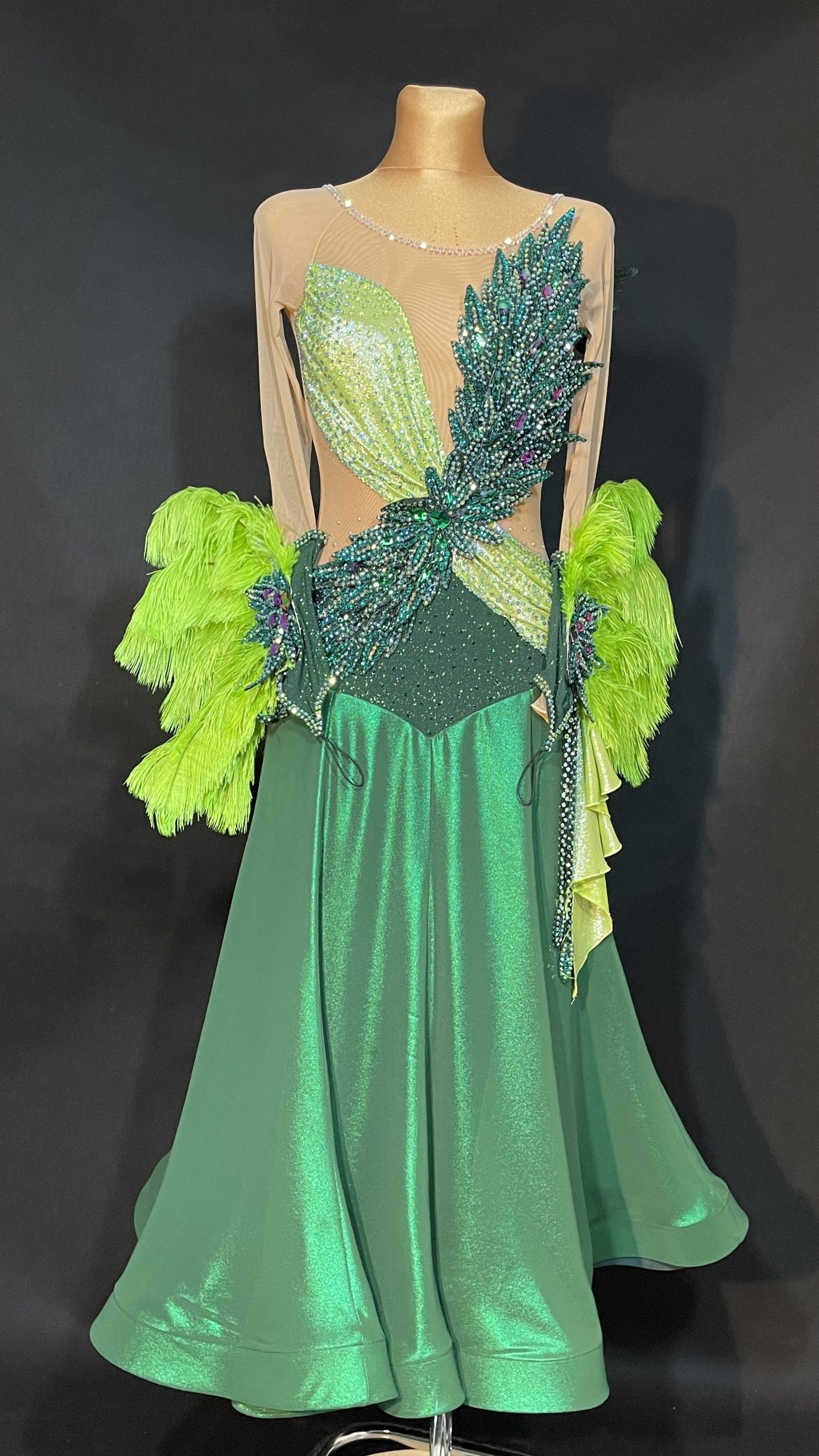 Forest Green Ballroom Dress <br/> HC20038 Forest Green Ballroom Dress / HC20038