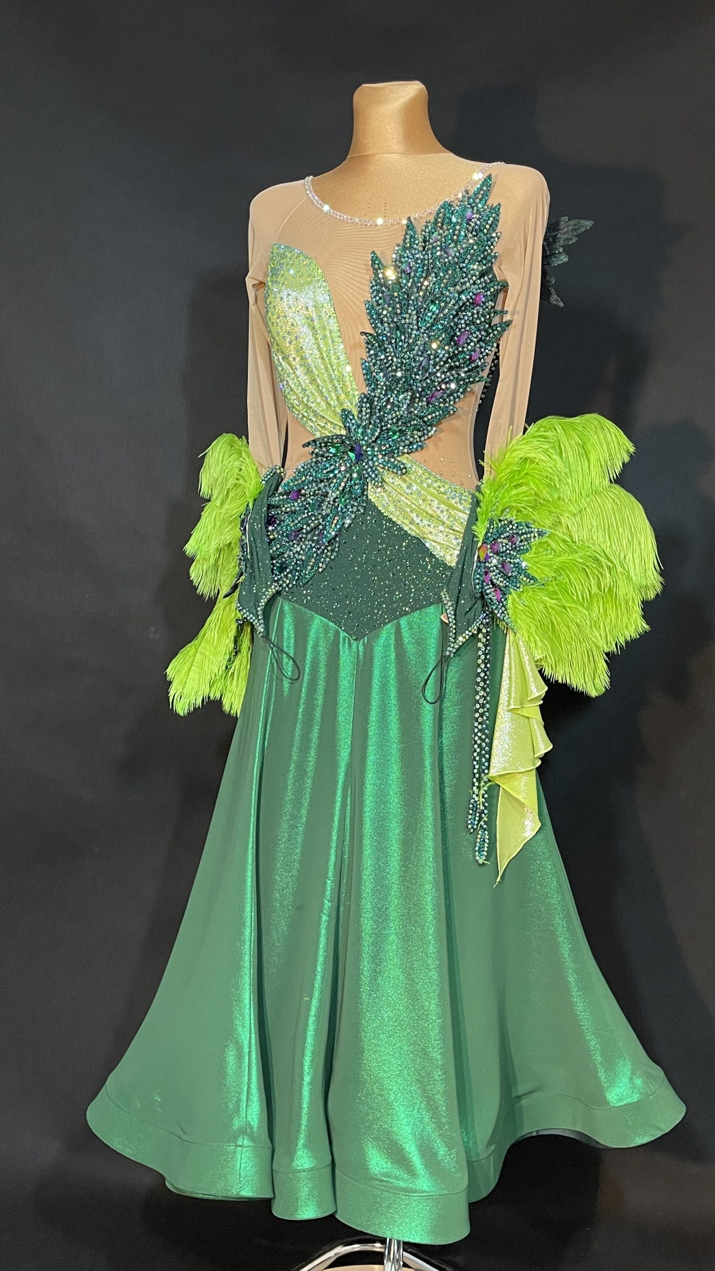 Forest Green Ballroom Dress <br/> HC20038 Forest Green Ballroom Dress / HC20038 - Image 8